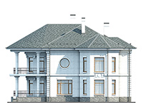 Проект кирпичного дома 42-50 фасад