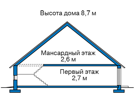Проект кирпичного дома 42-52 план