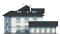Проект кирпичного дома 42-55 фасад