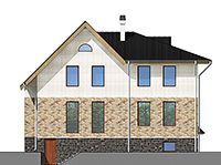 Проект кирпичного дома 42-58 фасад