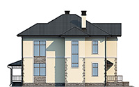 Проект кирпичного дома 42-60 фасад