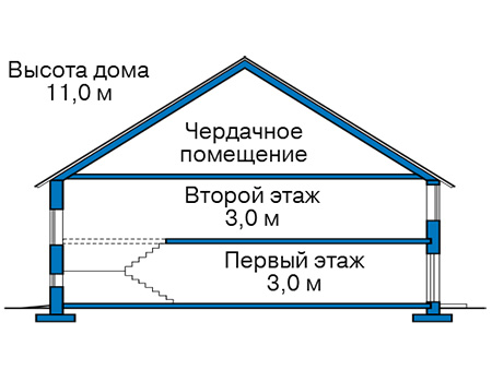 Проект кирпичного дома 42-61 план