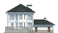 Проект кирпичного дома 42-64 фасад