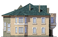 Проект кирпичного дома 42-66 фасад