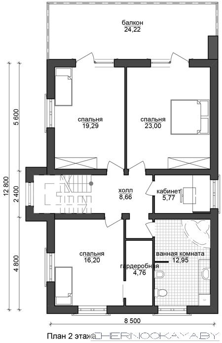 Проект дома 1533-10 с подвалом план