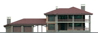 Проект кирпичного дома 36-96 фасад