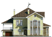 Проект кирпичного дома 37-24 фасад