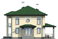 Проект кирпичного дома 42-72 фасад