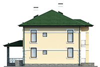 Проект кирпичного дома 42-72 фасад