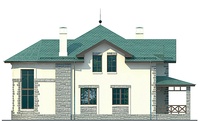 Проект кирпичного дома 37-35 фасад