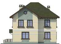 Проект кирпичного дома 37-54 фасад