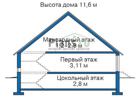 Проект кирпичного дома 37-56 план