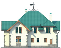 Проект кирпичного дома 37-70 фасад