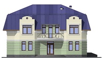 Проект кирпичного дома 37-97 фасад