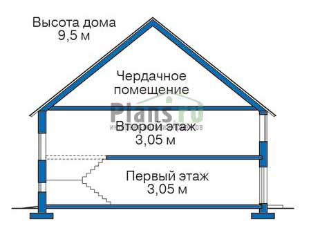 Проект кирпичного дома 38-03 план