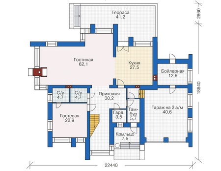 Проект кирпичного дома 38-10 план