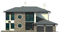 Проект кирпичного дома 38-19 фасад