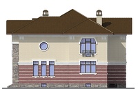 Проект кирпичного дома 38-20 фасад