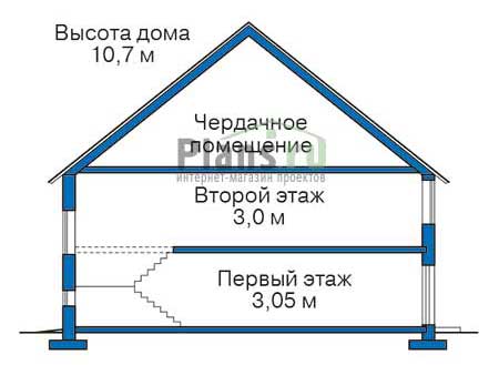 Проект кирпичного дома 38-48 план