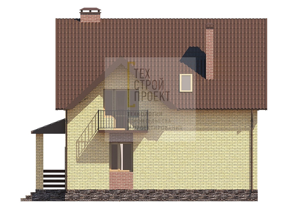 Проект компактного дома для загородного проживания фасад