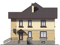 Проект кирпичного дома 38-80 фасад
