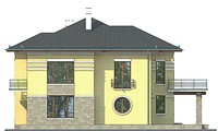 Проект кирпичного дома 38-84 фасад