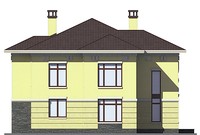 Проект кирпичного дома 38-86 фасад