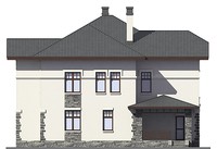 Проект кирпичного дома 38-87 фасад