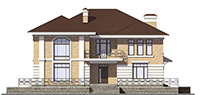 Проект кирпичного дома 39-98 фасад