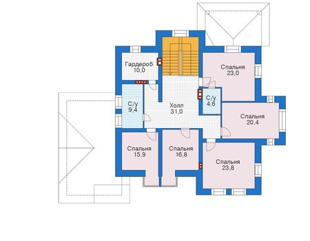 Проект кирпичного дома 39-17 план