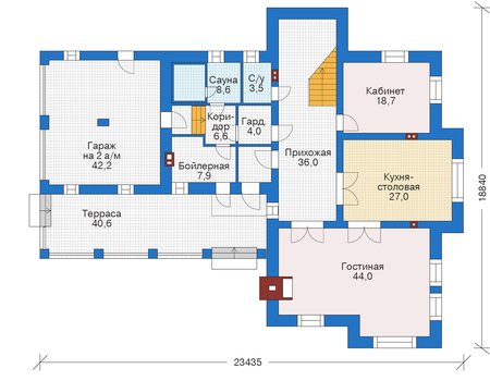  Проект кирпичного дома 39-26 план
