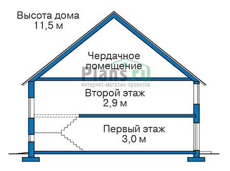 Проект кирпичного дома 39-43 план