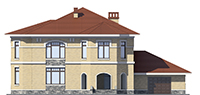 Проект кирпичного дома 39-70 фасад