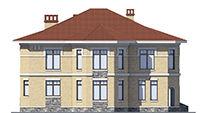 Проект кирпичного дома 39-70 фасад