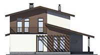 Проект кирпичного дома 39-83 фасад