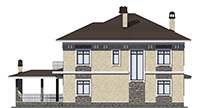 Проект кирпичного дома 39-90 фасад