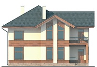 Проект бетонного дома 54-38 фасад