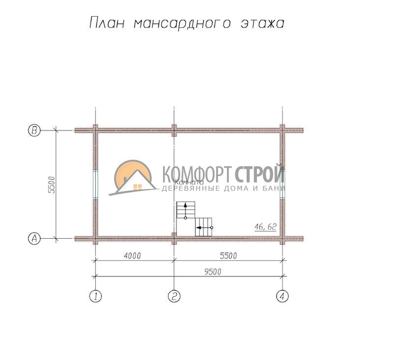 Дом 95.27 м 2 5.5 х 11 по проекту "КЛИМОВСК" план