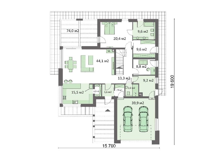 Проект дома 4m714 план