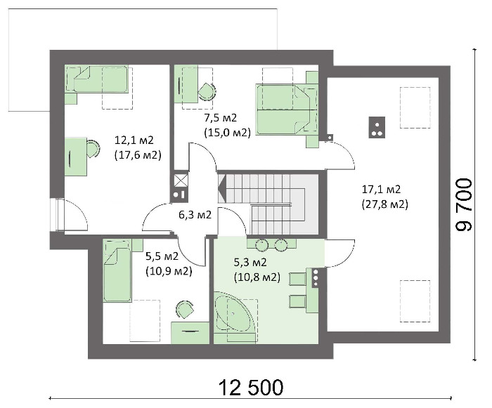 Проект дома 4m717 план