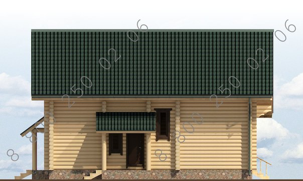 Рубленый дом "Эльбрус" фасад