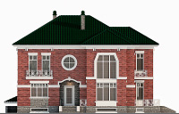  Проект кирпичного дома 40-53 фасад
