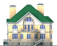 Проект кирпичного дома 40-64 фасад