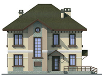 Проект кирпичного дома 40-67 фасад