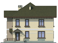Проект кирпичного дома 40-67 фасад
