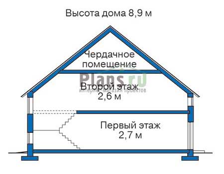 Проект кирпичного дома 40-70 план