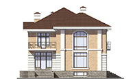 Проект кирпичного дома 40-71 фасад