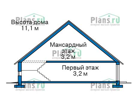 Проект кирпичного дома 40-77 план