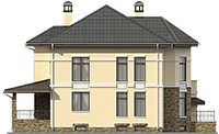 Проект кирпичного дома 41-09 фасад
