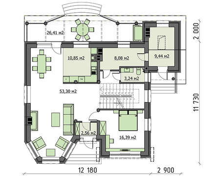 Проект дома 4m4702 план